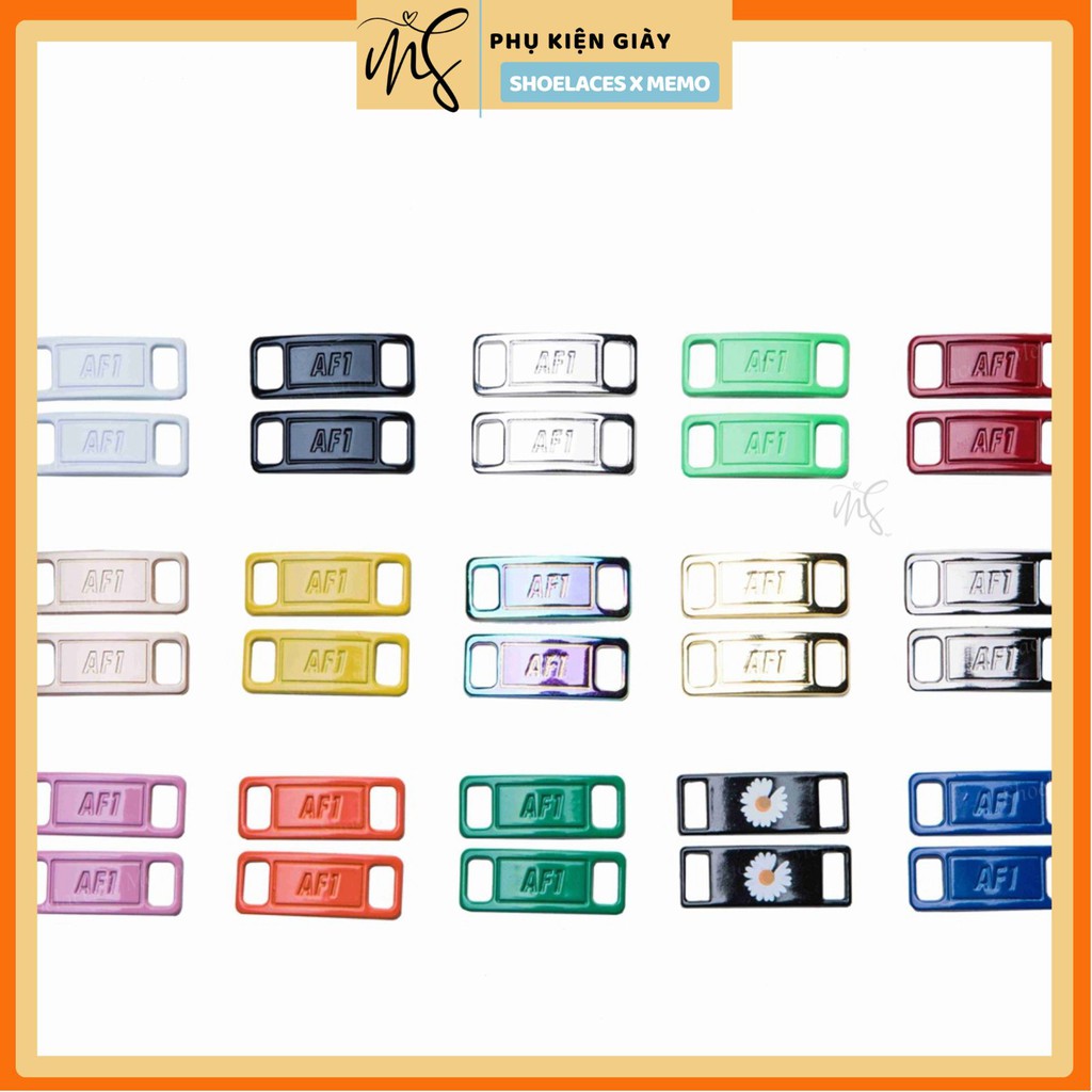 Lacetags Logo AF1 Tổng Hợp - Phụ kiện Khóa Giày Lace Lock Hợp Kim