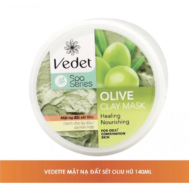 Mặt nạ đất sét Olive Vedette sạch sâu dịu nhẹ - Clay Mask 140g