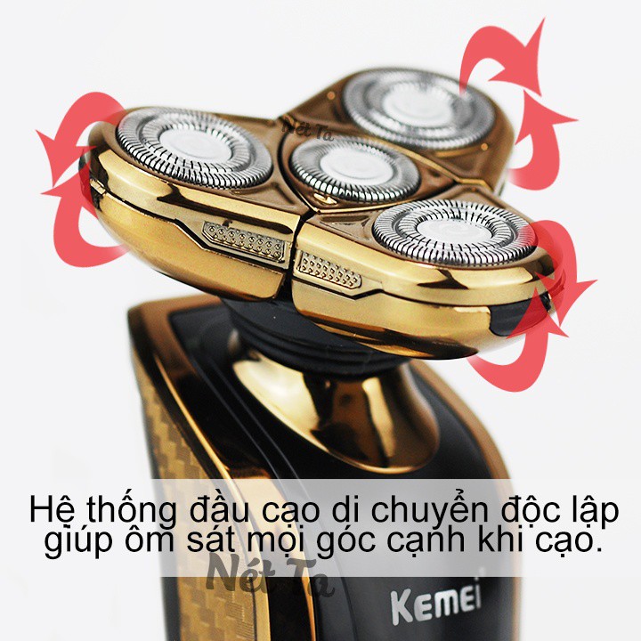 Máy cạo râu Kemei KM 361 4 đầu cạo hàng loại 1