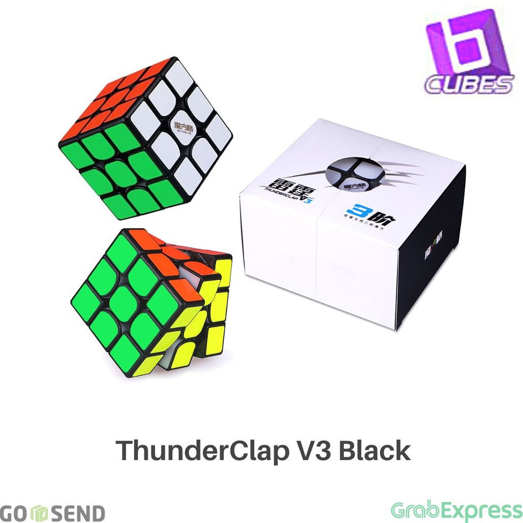 Khối Rubik 3x3 - Qiyi V3 3x3 - Qiyi Thunderclap V3 - Thunderclap V3 - Tcv3 Màu Đen