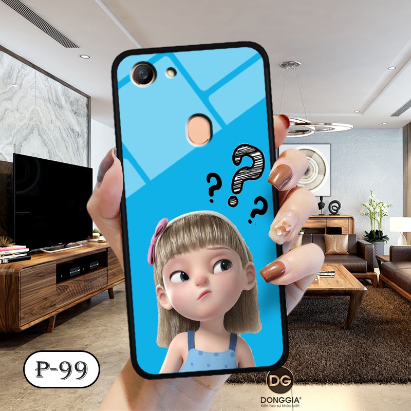 Ốp lưng kính 3D OPPO F5/ F5 Youth- cute