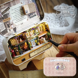 Mô hình nhà gỗ DIY cho búp bê thu nhỏ có nội thất nhiều màu sắc
