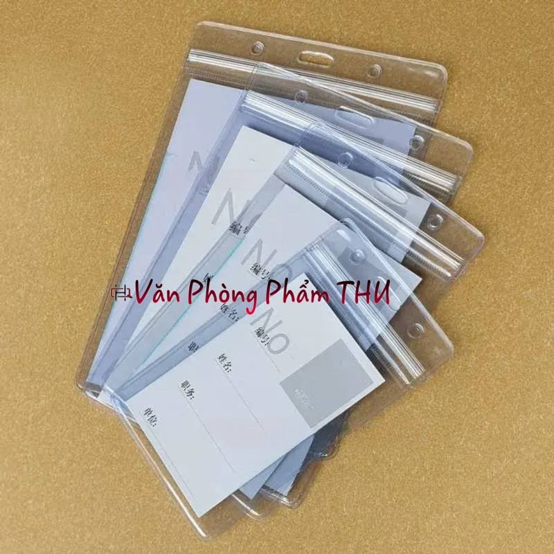 Bảng Tên Nhựa Dẻo Zipper 108 Ngang 107 Đứng Chất Nhựa Cứng Chắc Chắn Nhẹ Bền Dùng Đeo Bảng Tên Hội Nghị Văn Phòng