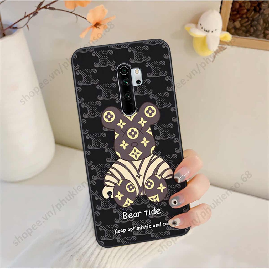 Ốp lưng điện thoại Xiaomi Redmi Note 8 / Note 8 Pro elegant, gấu be@rbrick cao cấp, vỏ ốp rẻ đẹp