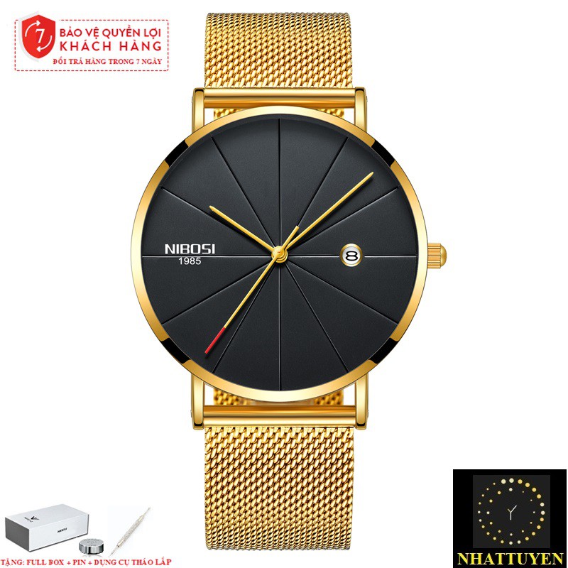 [CÓ VIDEO - ẢNH THẬT] ĐỒNG HỒ NAM NIBOSI 2321 (1985) - DÂY THÉP LƯỚI MÁY MỎNG,NHIỀU MÀU CHỌN LỰA - HÀNG CHÍNH HÃNG | BigBuy360 - bigbuy360.vn