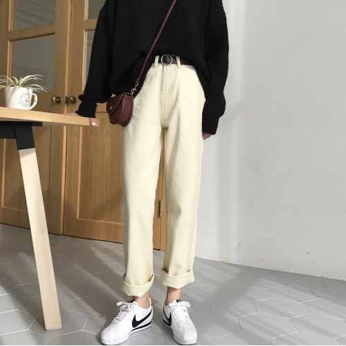 SUXI Quần Jean Ống Rộng Phong Cách Hàn Quốc Thời Trang Năng Động