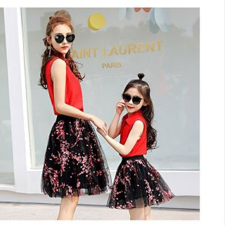 Set áo sát nách và chân váy Mẹ và bé