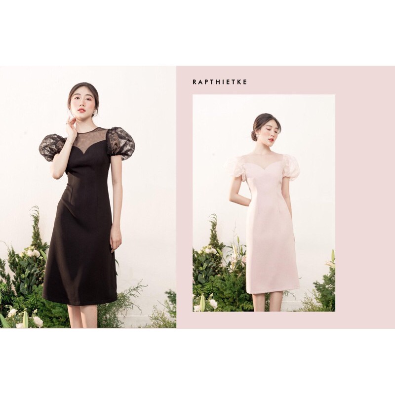 ĐẦM VÁY LALA 2 RẬP THIẾT KẾ - DÁNG DÀI TAY REN BỒNG | BigBuy360 - bigbuy360.vn