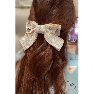 Nơ cài tóc dạ tweed sang chảnh