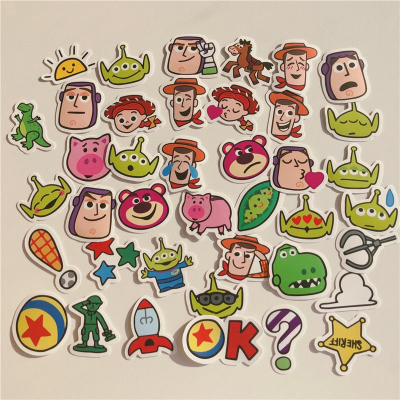 Sticker Dán Trang Trí Nhật Ký Họa Tiết Hoạt Hình Toy Story Kiểu Hàn Quốc Dễ Thương