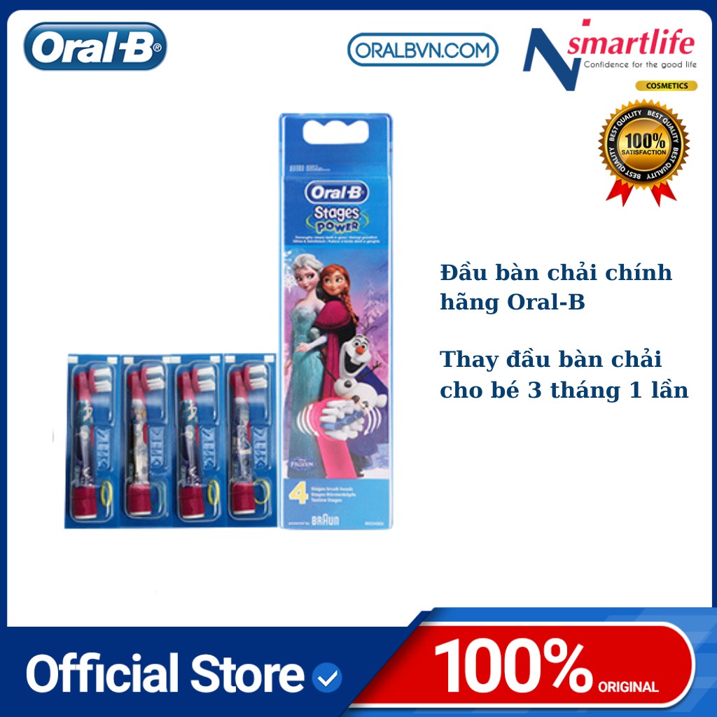 Đầu bàn chải trẻ em Oral B thay thế chính hãng (Disney, Starwar,...) cho trẻ em, bé gái từ 3 tuổi