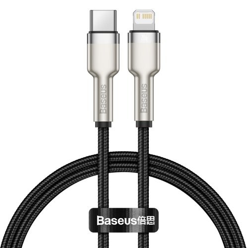 Cáp sạc nhanh Baseus Metal Data Cable Type-C to Lightning, hỗ trợ PD 20W, truyền dữ liệu tốc độ 480Mbps, dài 25cm/100cm