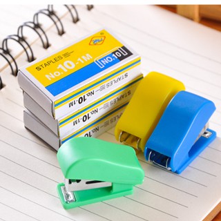 Set 10 bộ kim bấm móc khóa mini 2 trong 1- tặng kèm 1 hộp kim bấm
