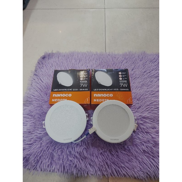 Đèn led âm trần thương hiệu Nanoco d90-7w 1 màu-3 màu