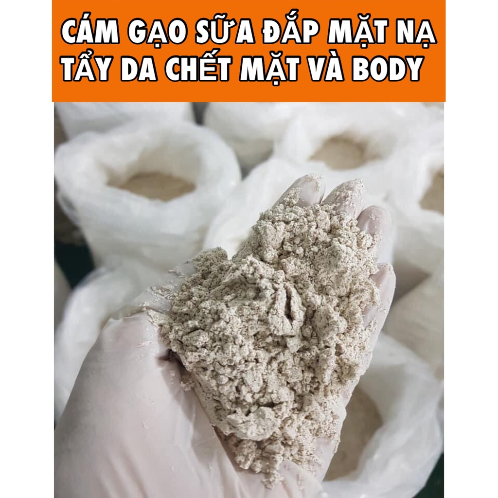 100gr Bột cám gạo sữa nguyên chất tẩy da chết giảm dầu nhờn giúp da mịn màng