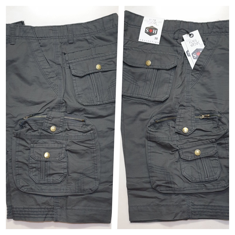 [HCM] Quần Short Nam Kaki Lửng 6 Túi Cao Cấp Túi Hộp Đai Nịt From Rộng Thoải Mái Có Túi Khóa Kéo SUNMEN Size Từ 29 - 36