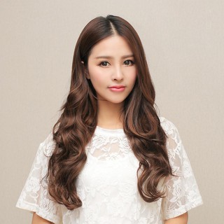 TÓC GIẢ KẸP XOĂN 5 PHÍM (40 CM) Màu Nâu Vàng