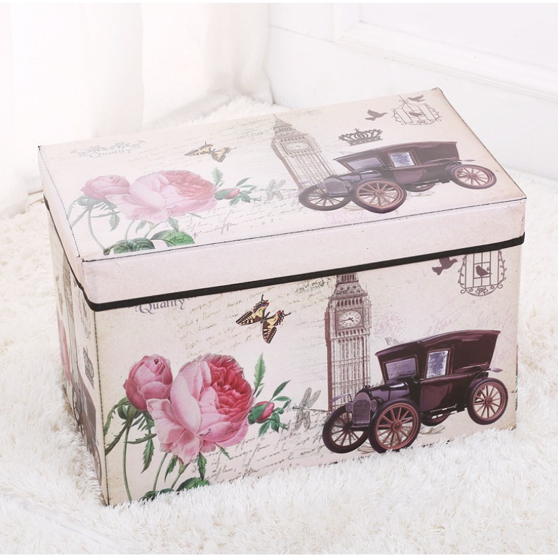 Ghế hộp dài mẫu vintage 48x30x30cm | BigBuy360 - bigbuy360.vn