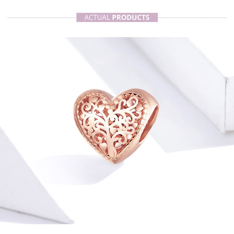 Bamoer Mặt Trang Sức Hình Cây Mạ Vàng Hồng Bạc 925 Thời Trang BSC215