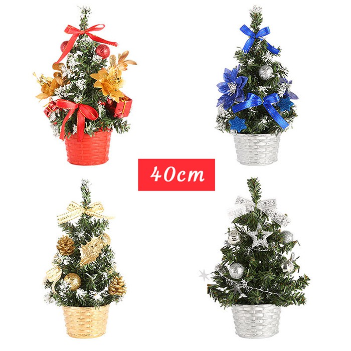 Cây thông Giáng sinh Mini để bàn trang trí Noel kèm phụ kiện