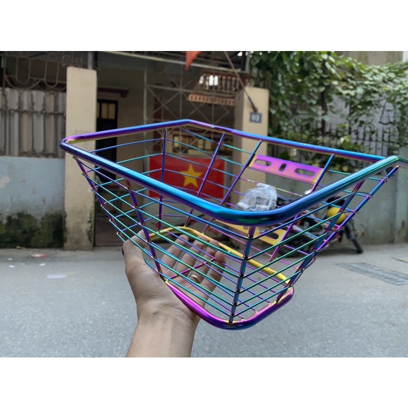 Giỏ / Rổ wave  titan 7 màu kèm pát gắn các dòng xe wave hàng đẹp