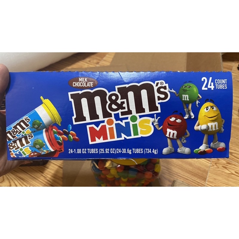 kẹo socola M&amp;M’s Minis hộp 24 ống của Mỹ