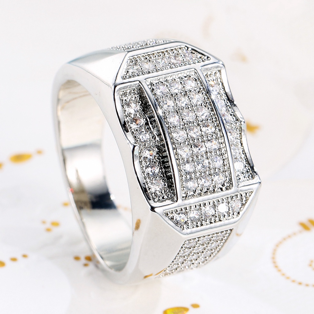 Nhẫn Đính Kim Cương Giả Thời Trang Cho Nam