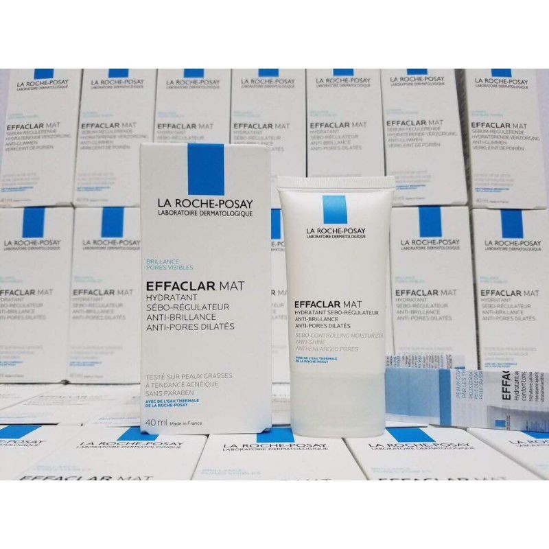 Kem Dưỡng Ẩm Kiềm Dầu La roche Posay Effaclar Mat Dành Cho Da Dầu Mụn Chuẩn Pháp - 40ml