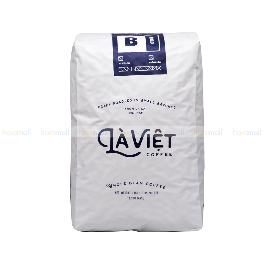 [CÓ HỖ TRỢ RANG XAY] Cà Phê Nguyên Hạt LÀ VIỆT BOLD - Arabica & Robusta 1000g | BigBuy360 - bigbuy360.vn