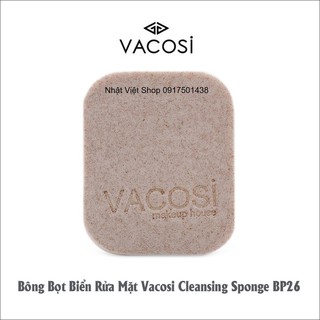 Bông bọt biển rửa mặt vacosi pink cleansing sponge - bp26
