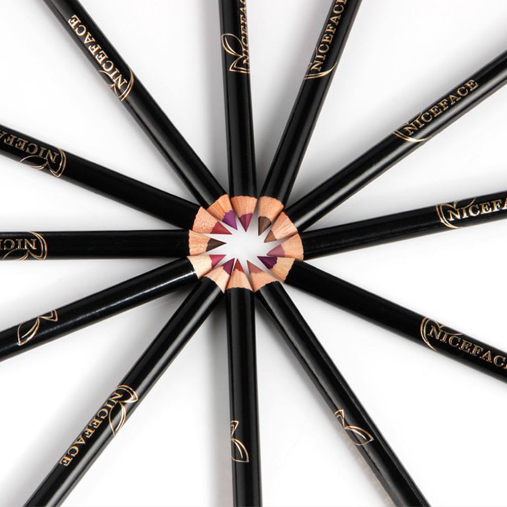 [Hàng mới về] Chì kẻ môi tông lì trang điểm chống nước lâu trôi 12 màu tuỳ chọn