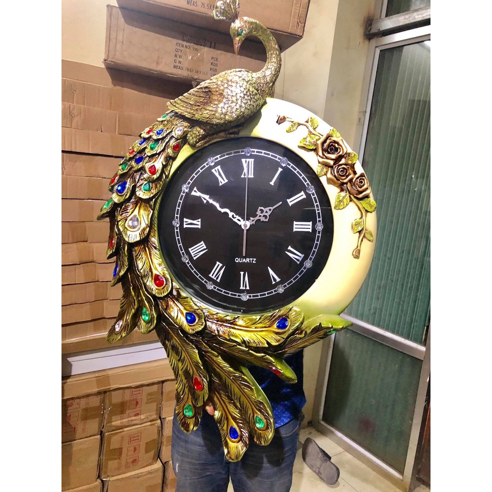 ĐỒNG HỒ TREO TƯỜNG PHONG CÁCH CHÂU ÂU HÌNH CON CÔNG