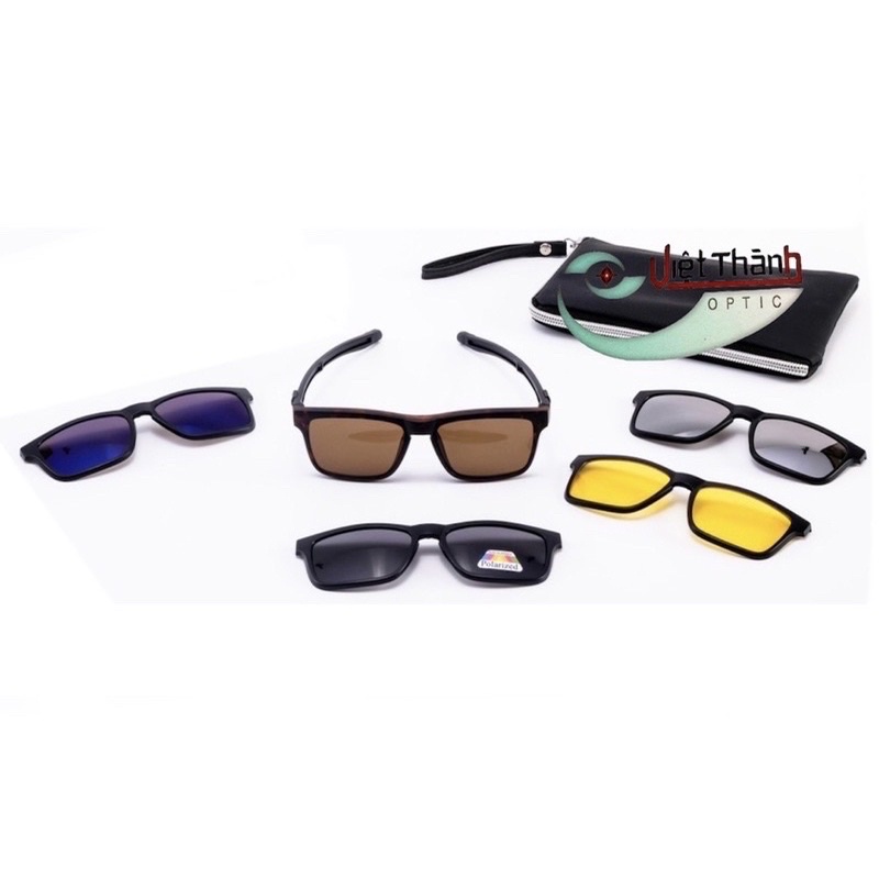 gọng kính cận thể thao nam nữ 5 trong 1 đa năng có nam châm kính sống ảo wannahang 5 in 1