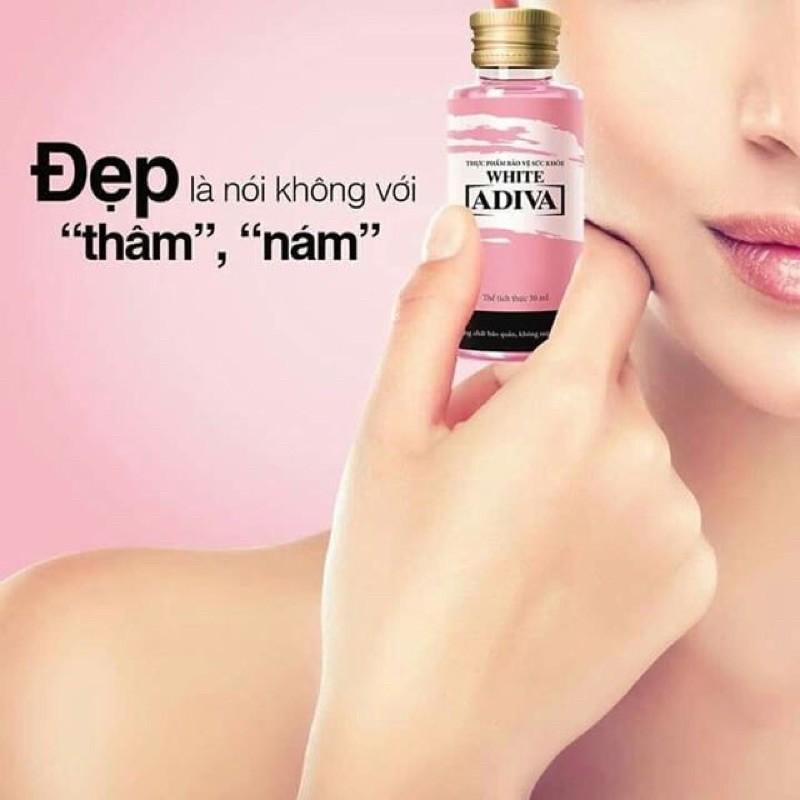 Adiva White giảm thâm nám trắng da hộp 60viên