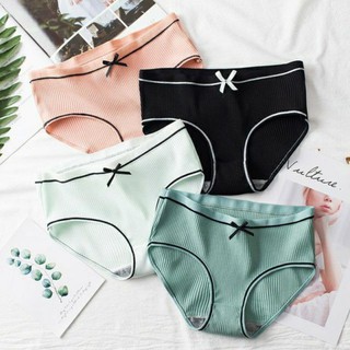Quần lót cotton tăm cạp nơ