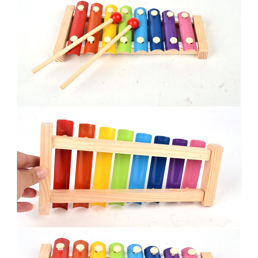 Đồ Chơi Gỗ Đàn Gõ Nhạc Xylophone 8 Thanh BeThongMinh Phương Pháp Montessori & Giáo Dục Giúp Bé Phát Triển Tư Duy Âm Nhạc