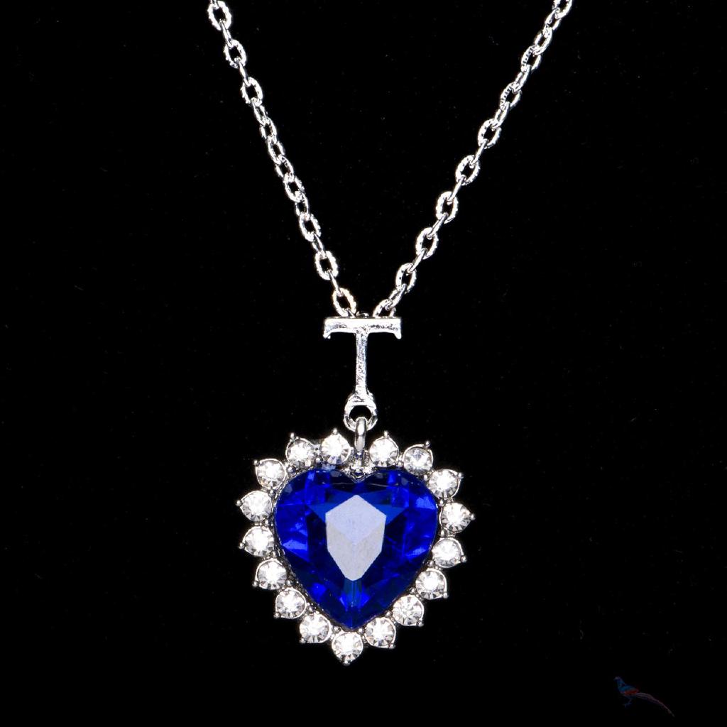 ☆➔❤Mặt dây chuyền vòng cổ chuỗi pha lê Ocean Sapphire