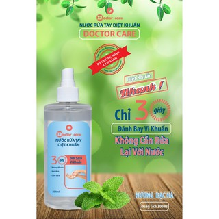 NƯỚC RỬA TAY KHÔ DIỆT KHUẨN DOCTOR CARE - HƯƠNG BẠC HÀ (100ML-300ML)