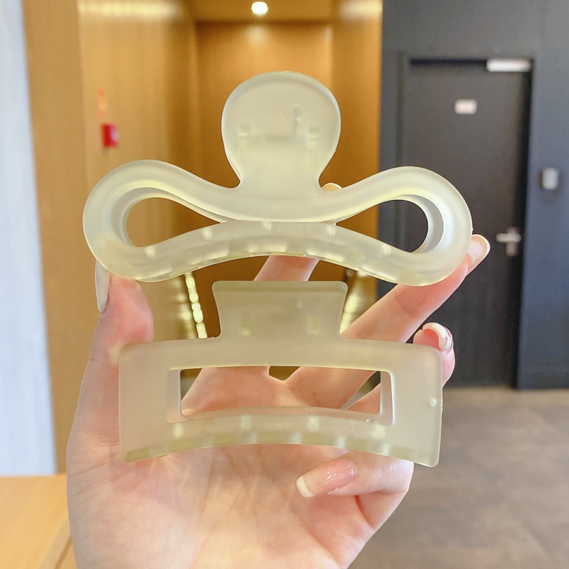 Kẹp tóc acrylic màu xanh lá thời trang xu hướng Hàn quốc