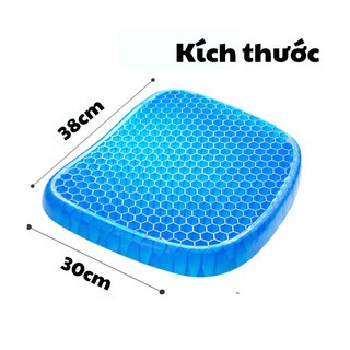 Đệm Gel Silicon 3D 2 Lớp Ngồi Êm Ái, Đệm Kê Mông Gel Tổ Ong Lót Ghế Ngồi Văn Phòng, Làm Việc,Ghế Trên Ô Tô - TuHaiStore