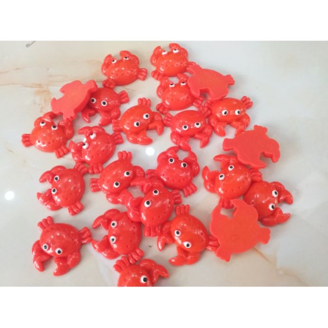 Charm Cua Đỏ trang trí Slime