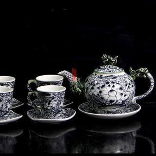 THƯỞNG TRÀ ĐỘC LẠ VỚI bộ tách trà gốm sứ Giả Cổ, bộ tách trà gốm sứ, bộ tách trà gốm sứ bát tràng, bộ ấm pha trà, bộ ấm