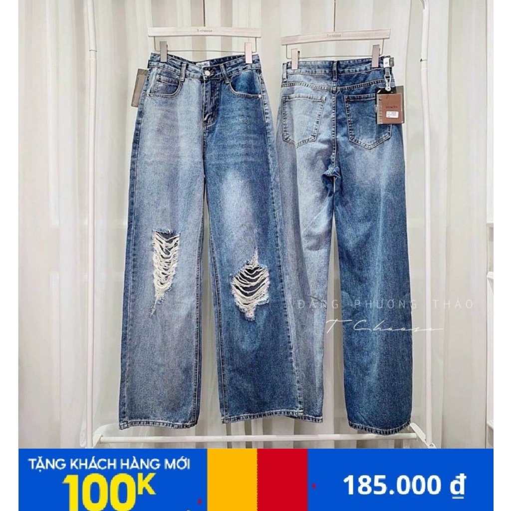 Quần Suông Dài Bigsize Nữ - Xanh Thời Trang - Lưng Siêu Cao / Quần Jean