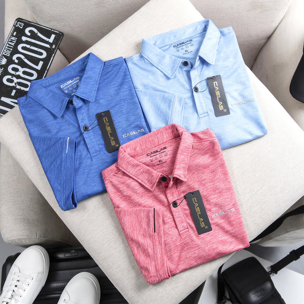 Áo thun nam tay ngắn, áo phông nam có cổ, vải mềm mịn, form regular fit P2008 Chính Hãng | BigBuy360 - bigbuy360.vn