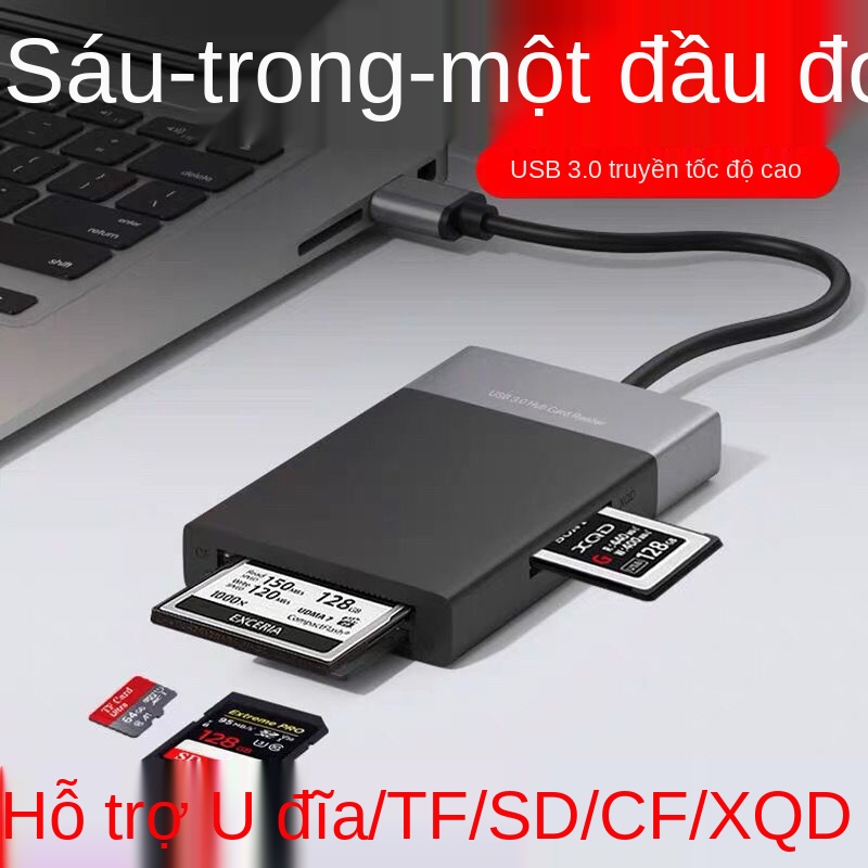 Đầu đọc thẻ tất cả trong một đa năng Ổ cắm đa năng thẻ TF / SD / CF / XQD đa năng giao diện USB chuyển đổi