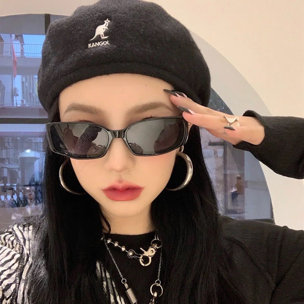 Kính Mát Phân Cực Mặt Vuông Nhỏ Phong Cách hip hop Hàn Quốc 2022