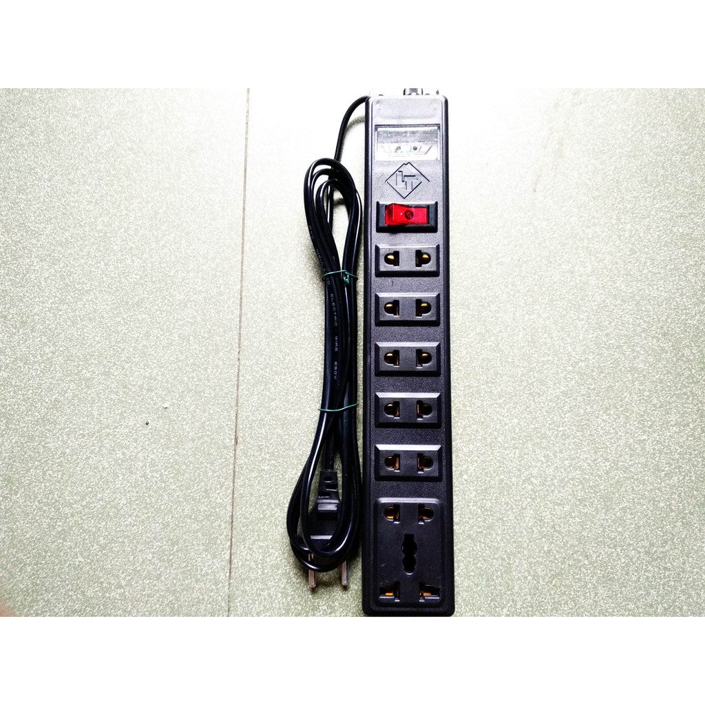 Ổ điện 7 phích cắm có công tắc - ổ điện có dây 7 phích cắm