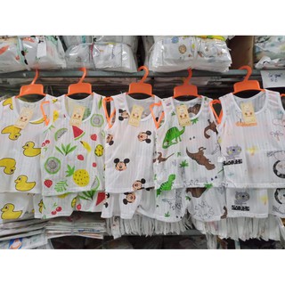 [ Mua 5 tặng 1] bộ ba lỗ cotton giấy cho bé yêu