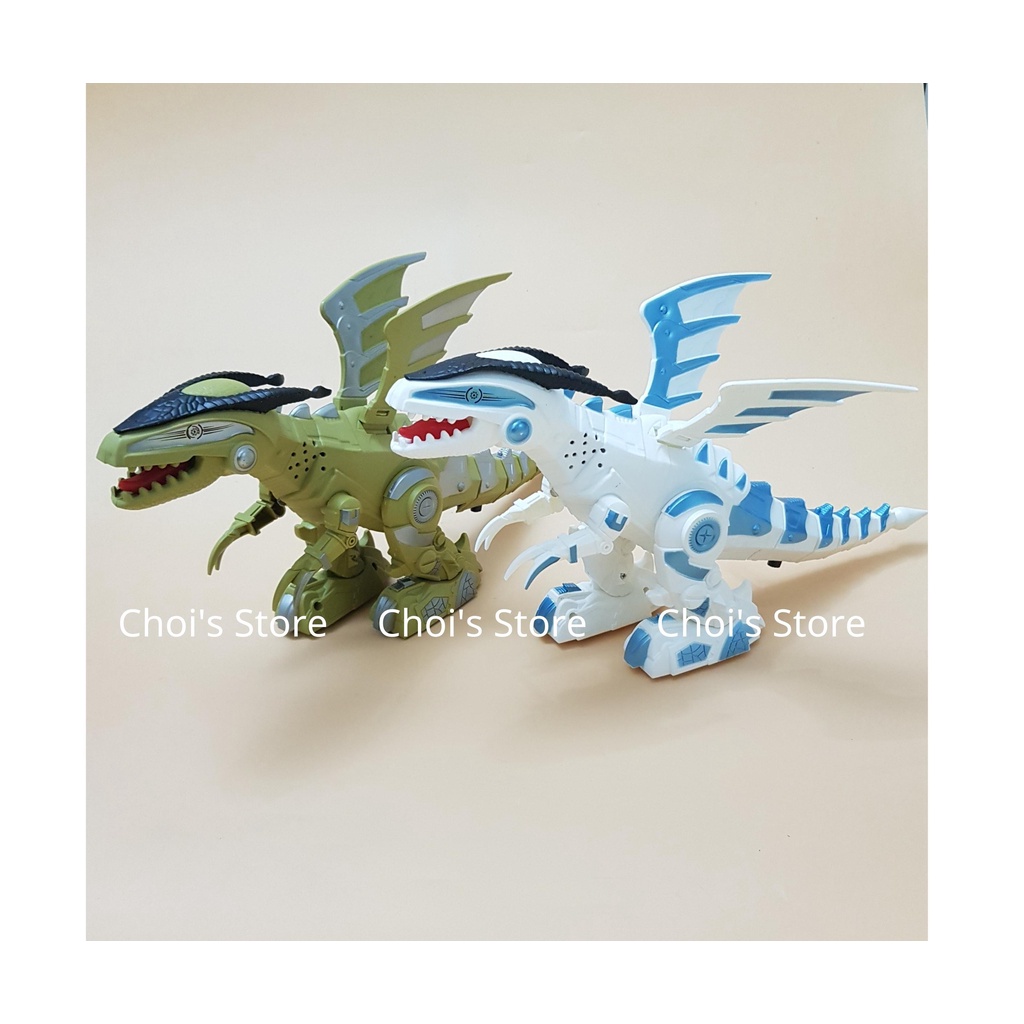 Đồ chơi khủng long có cánh biết đi, chiếu đèn 2 màu vàng, trắng Choi Store 56
