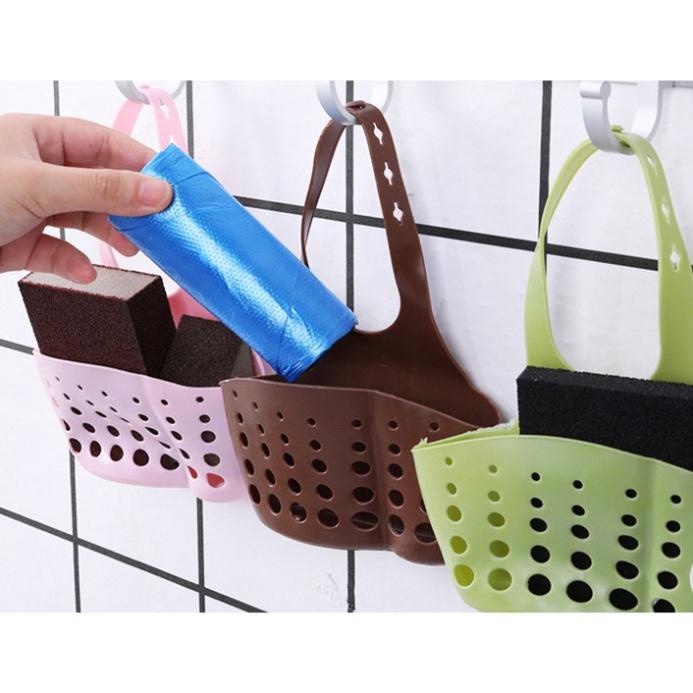 [Sỉ lẻ] Giỏ nhựa đựng giẻ rửa bát có quai treo.Túi treo giẻ rửa bát Thoáng Mát - Noisocks